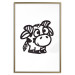 Wall Poster Happy Cow - black small and cute animal on a solid white background 135174 additionalThumb 4