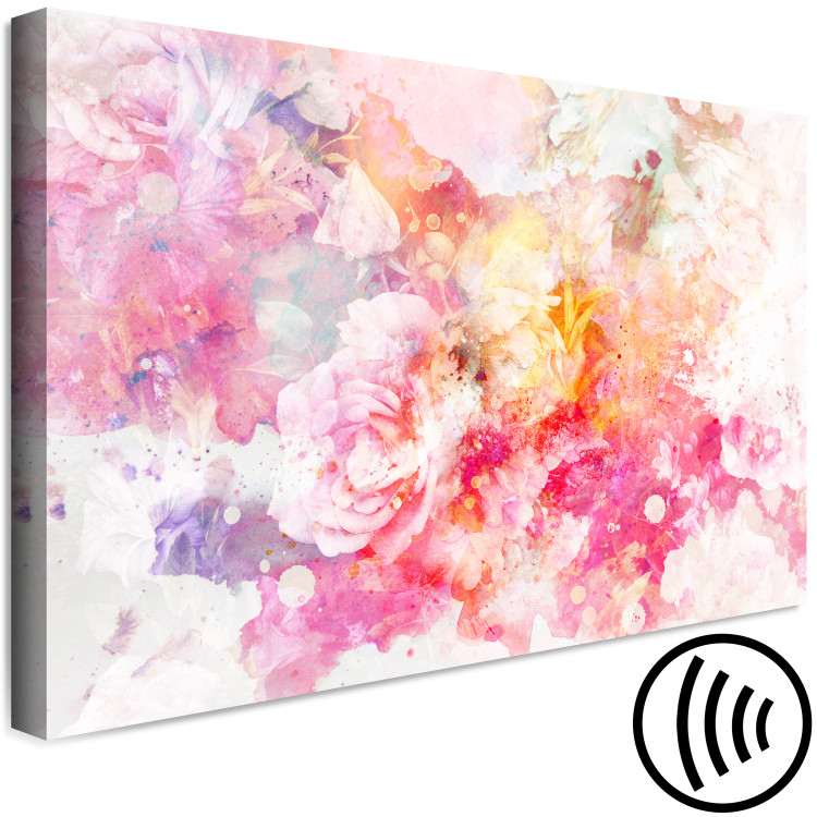 Canvas Art Print Flower Explosion (1-piece) Wide - pink flower abstraction 135674 additionalImage 6