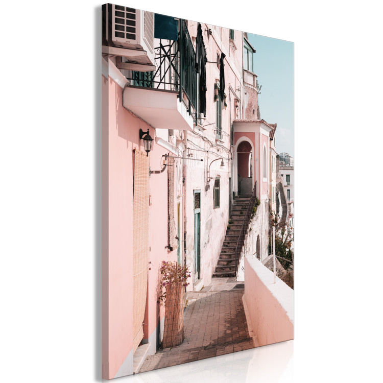 Canvas Art Print Architecture in Amalfi - a pastel building in Southern Italy 135874 additionalImage 2