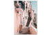 Canvas Art Print Architecture in Amalfi - a pastel building in Southern Italy 135874