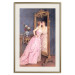 Wall Poster Vanity - woman in a pink long dress looking at herself in the mirror 138874 additionalThumb 3