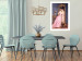 Wall Poster Vanity - woman in a pink long dress looking at herself in the mirror 138874 additionalThumb 16