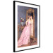 Wall Poster Vanity - woman in a pink long dress looking at herself in the mirror 138874 additionalThumb 19