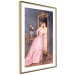 Wall Poster Vanity - woman in a pink long dress looking at herself in the mirror 138874 additionalThumb 21