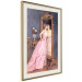Wall Poster Vanity - woman in a pink long dress looking at herself in the mirror 138874 additionalThumb 20