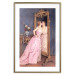 Wall Poster Vanity - woman in a pink long dress looking at herself in the mirror 138874 additionalThumb 2