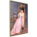 Wall Poster Vanity - woman in a pink long dress looking at herself in the mirror 138874 additionalThumb 12