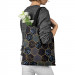 Shopping Bag Floral geometry - hexagons and branches in dark colours 147474 additionalThumb 3