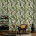 Modern Wallpaper In an Exotic Thicket - Large Intertwined Green Leaves 149874 additionalThumb 5