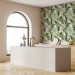 Modern Wallpaper In an Exotic Thicket - Large Intertwined Green Leaves 149874 additionalThumb 9