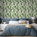 Modern Wallpaper In an Exotic Thicket - Large Intertwined Green Leaves 149874 additionalThumb 4