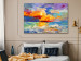 Print On Glass Seascape - Painted Sun at Sunset in Vivid Colors [Glass] 150774 additionalThumb 4