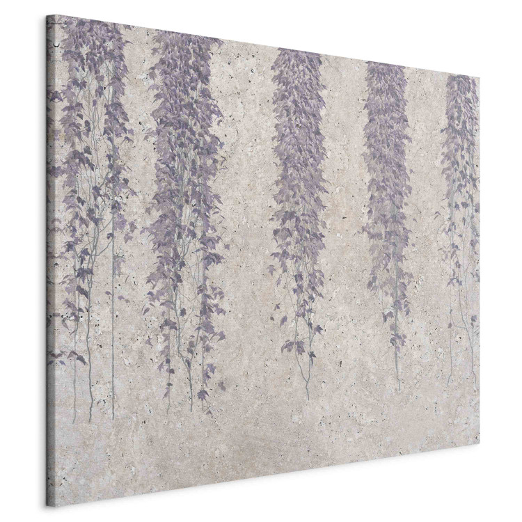 Canvas Art Print Lavender Vine - Vines in Muted Colors on a Background of Stone 151274 additionalImage 2