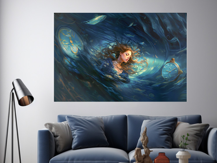 Wall Poster Time Collapse - A Girl Absorbed in a Space-Time Loop 151574 additionalImage 21