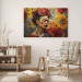 Canvas Art Print Frida Kahlo - Woman Against a Background of Sunflowers in the Style of Van Gogh’s Paintings 152274 additionalThumb 9