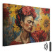Canvas Art Print Frida Kahlo - Woman Against a Background of Sunflowers in the Style of Van Gogh’s Paintings 152274 additionalThumb 8