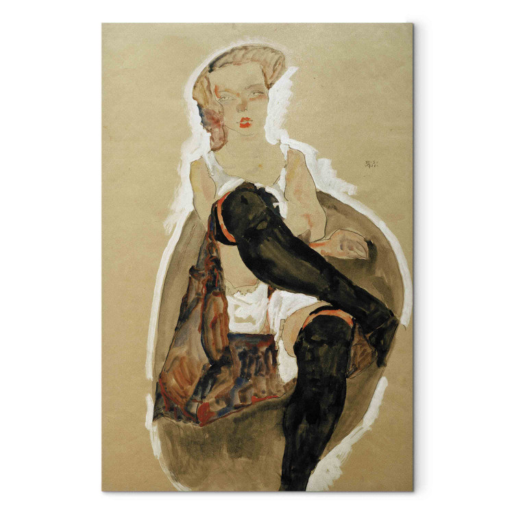 Reproduction Painting Mädchen mit übereinandergeschlagenen Beinen 155274