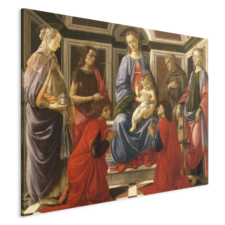 Reproduction Painting Enthroned Madonna and Child with Mary Magdalene, Saints John the Baptist, Cosmas, Damian, Francis of Assissi and Catherine of Alexandria 156474 additionalImage 2