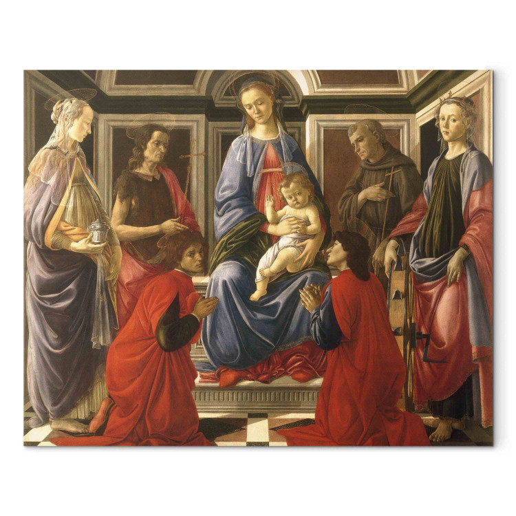 Reproduction Painting Enthroned Madonna and Child with Mary Magdalene, Saints John the Baptist, Cosmas, Damian, Francis of Assissi and Catherine of Alexandria 156474