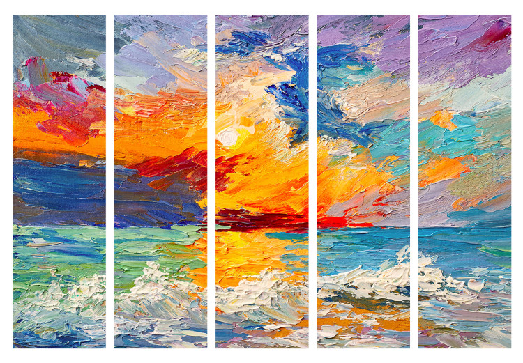 Room Divider Colorful Landscape - Sunset Over the Sea in Vivid Colors II [Room Dividers] 159574 additionalImage 7