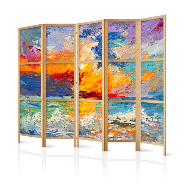 Room Divider Colorful Landscape - Sunset Over the Sea in Vivid Colors II [Room Dividers] 159574 additionalImage 5