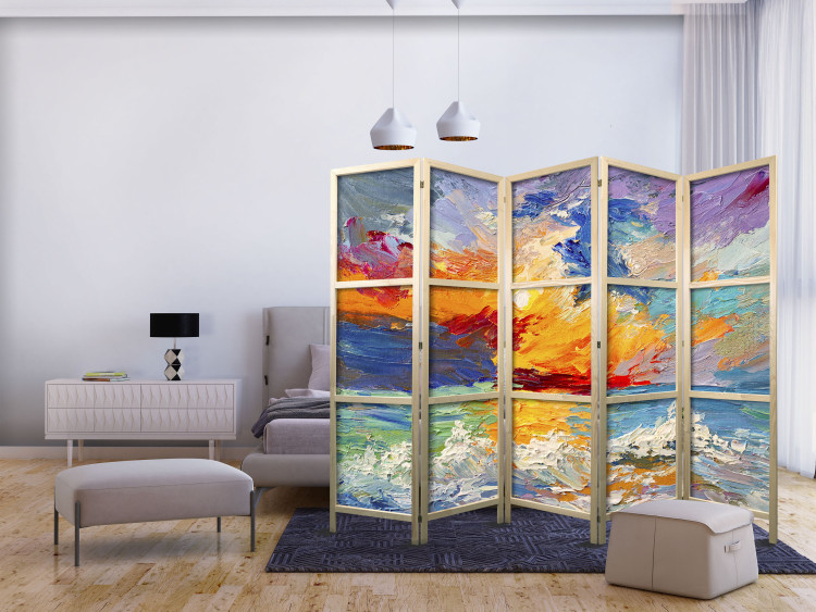 Room Divider Colorful Landscape - Sunset Over the Sea in Vivid Colors II [Room Dividers] 159574 additionalImage 8