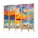 Room Divider Colorful Landscape - Sunset Over the Sea in Vivid Colors II [Room Dividers] 159574 additionalThumb 5