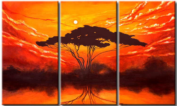 Canvas Art Print Sunset in Africa 49274