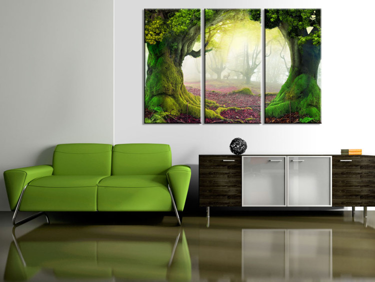 Canvas Print Mysterious forest - triptych 58474 additionalImage 3