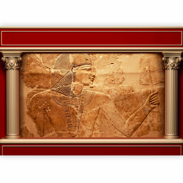 Photo Wallpaper Ancient Egypt - sculpture of a pharaoh on a sand background with two columns 90474 additionalImage 5