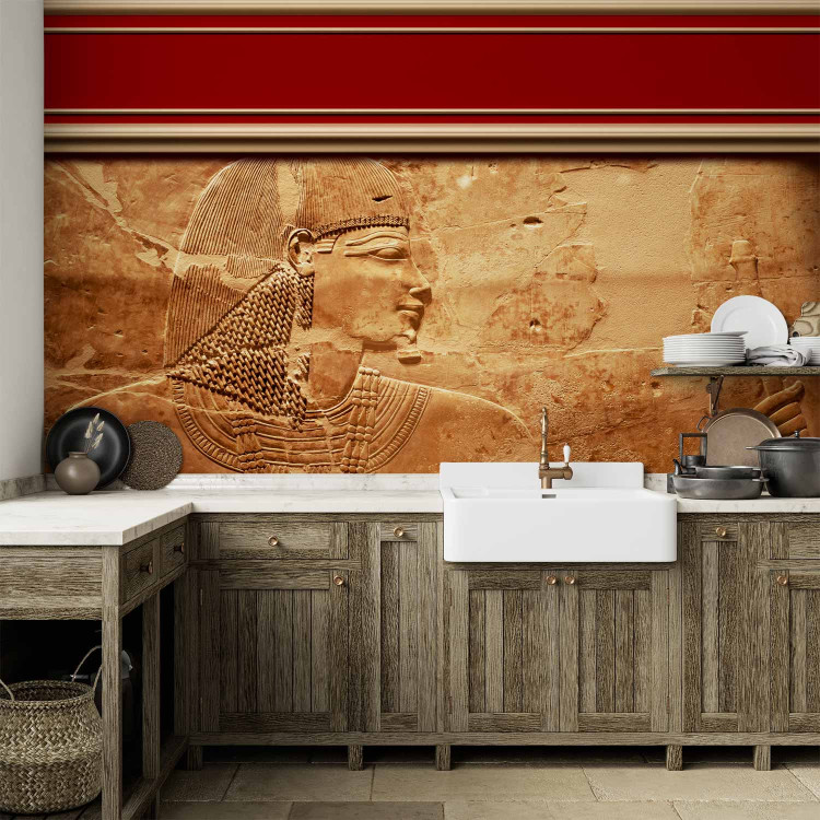 Photo Wallpaper Ancient Egypt - sculpture of a pharaoh on a sand background with two columns 90474 additionalImage 6