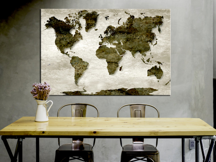 Canvas Print World Map: Green Planet 91874 additionalImage 3