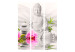 Folding Screen Buddha and Orchids - white Buddha statue against orchids in Zen motif 95474 additionalThumb 3