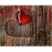 Photo Wallpaper Heart on wooden background 97674 additionalThumb 1