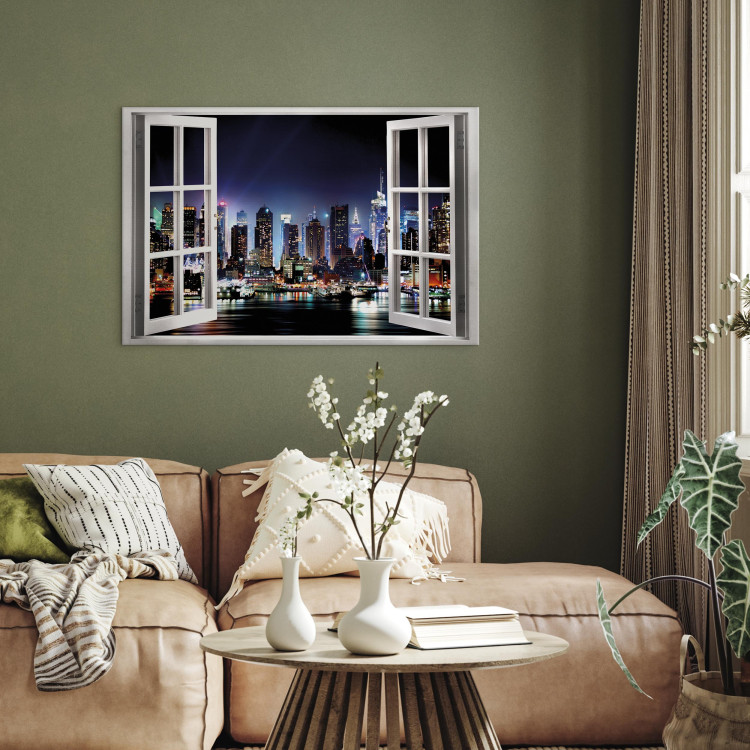 Canvas Art Print Window: View of New York 105184 additionalImage 3