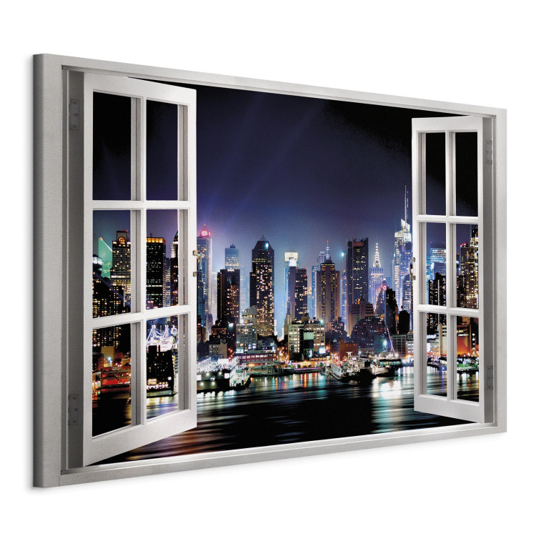 Canvas Art Print Window: View of New York 105184 additionalImage 2