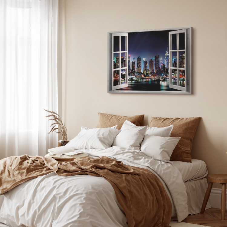 Canvas Art Print Window: View of New York 105184 additionalImage 4
