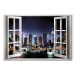 Canvas Art Print Window: View of New York 105184