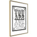 Wall Poster You Are Awesome - black and white text on an ornamented background 114684 additionalThumb 6