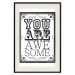 Wall Poster You Are Awesome - black and white text on an ornamented background 114684 additionalThumb 18