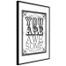 Wall Poster You Are Awesome - black and white text on an ornamented background 114684 additionalThumb 11