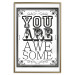 Wall Poster You Are Awesome - black and white text on an ornamented background 114684 additionalThumb 20