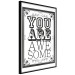 Wall Poster You Are Awesome - black and white text on an ornamented background 114684 additionalThumb 12