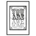 Wall Poster You Are Awesome - black and white text on an ornamented background 114684 additionalThumb 15
