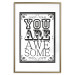 Wall Poster You Are Awesome - black and white text on an ornamented background 114684 additionalThumb 14
