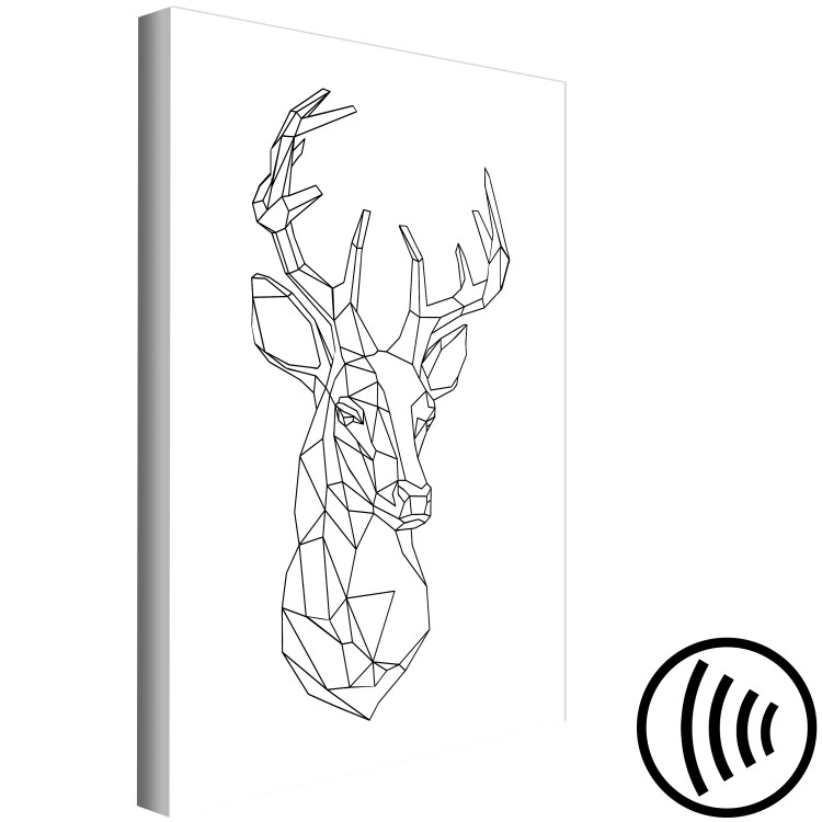 Canvas Art Print Geometric Contours (1-part) - Graphic Design with Deer 114784 additionalImage 6
