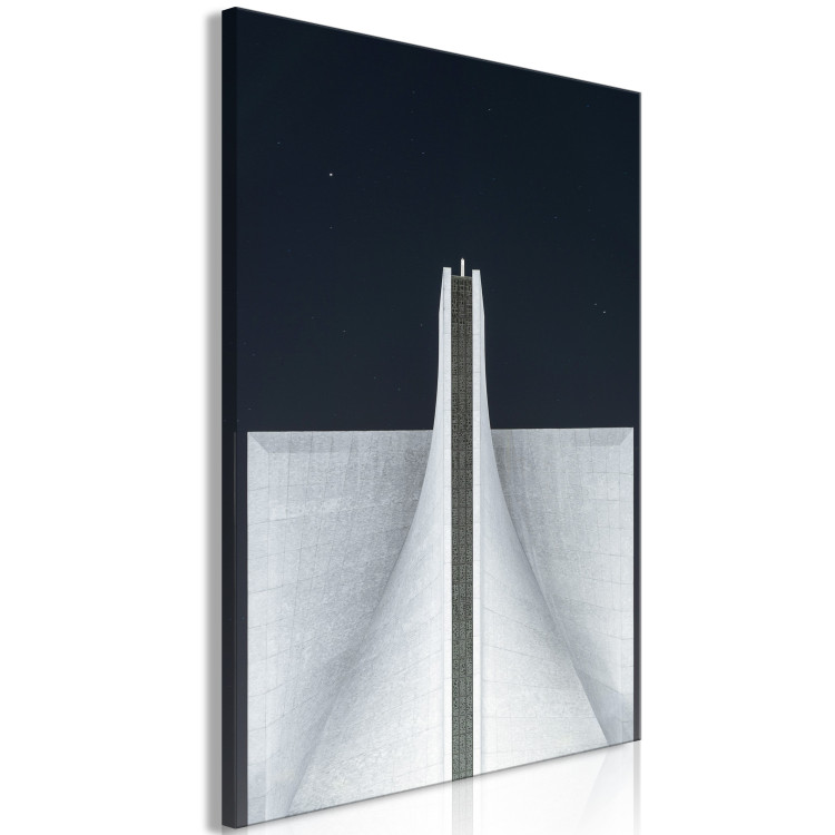 Canvas Print Vision (1-part) - Futuristic Dimensions of Black and White Architecture 115284 additionalImage 2