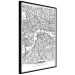 Wall Poster Map of London - black and white map of the capital of the United Kingdom and texts 116384 additionalThumb 2