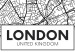 Wall Poster Map of London - black and white map of the capital of the United Kingdom and texts 116384 additionalThumb 5