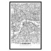 Wall Poster Map of London - black and white map of the capital of the United Kingdom and texts 116384 additionalThumb 24